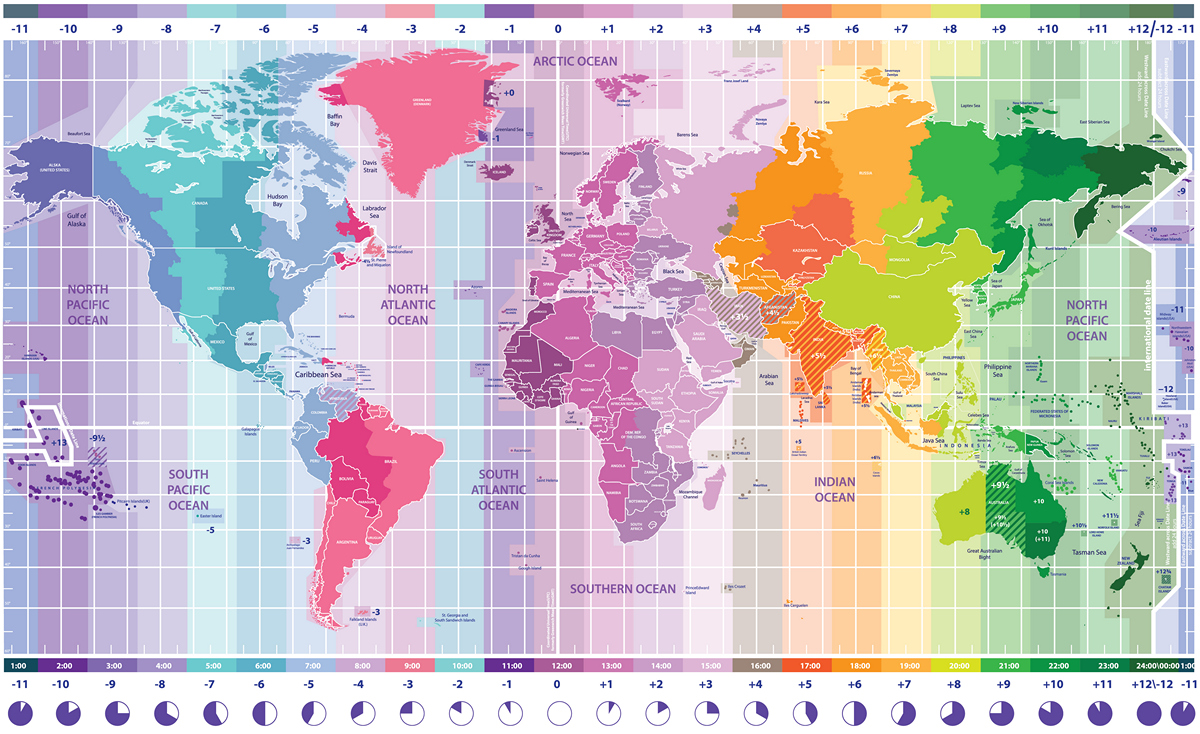 world time zones map